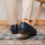 Marco Di Milano Ferrioni Ostrich Bit Loafer Navy