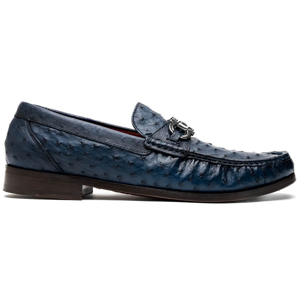 Marco Di Milano Ferrioni Ostrich Bit Loafer Navy