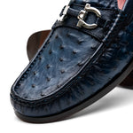 Marco Di Milano Ferrioni Ostrich Bit Loafer Navy