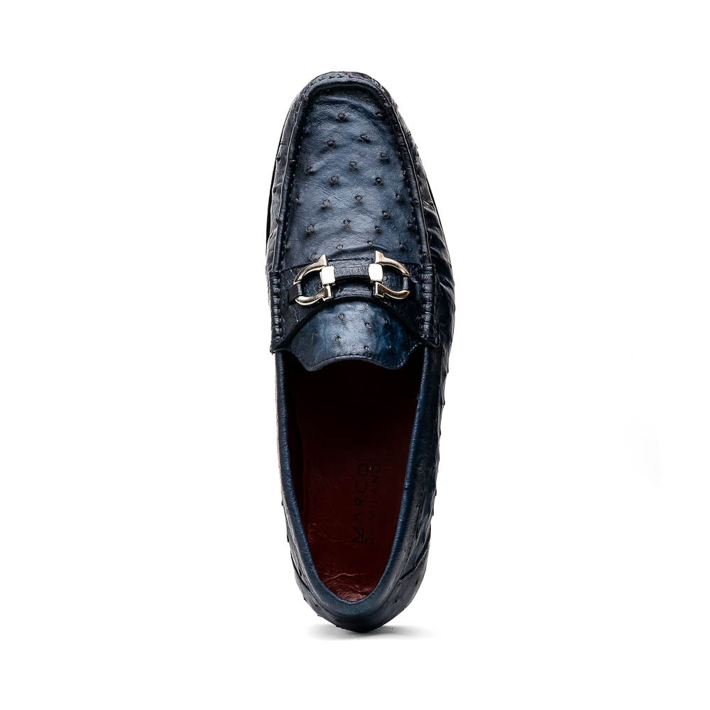 Marco Di Milano Ferrioni Ostrich Bit Loafer Navy