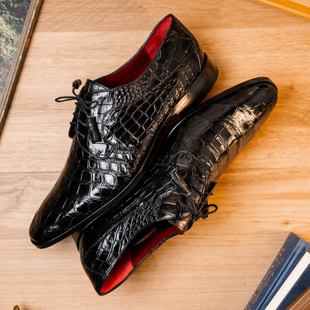 Marco Di Milano Fitipaldi Alligator Derby Black
