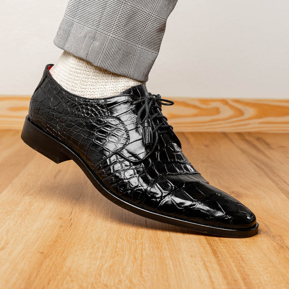Marco Di Milano Fitipaldi Alligator Derby Black