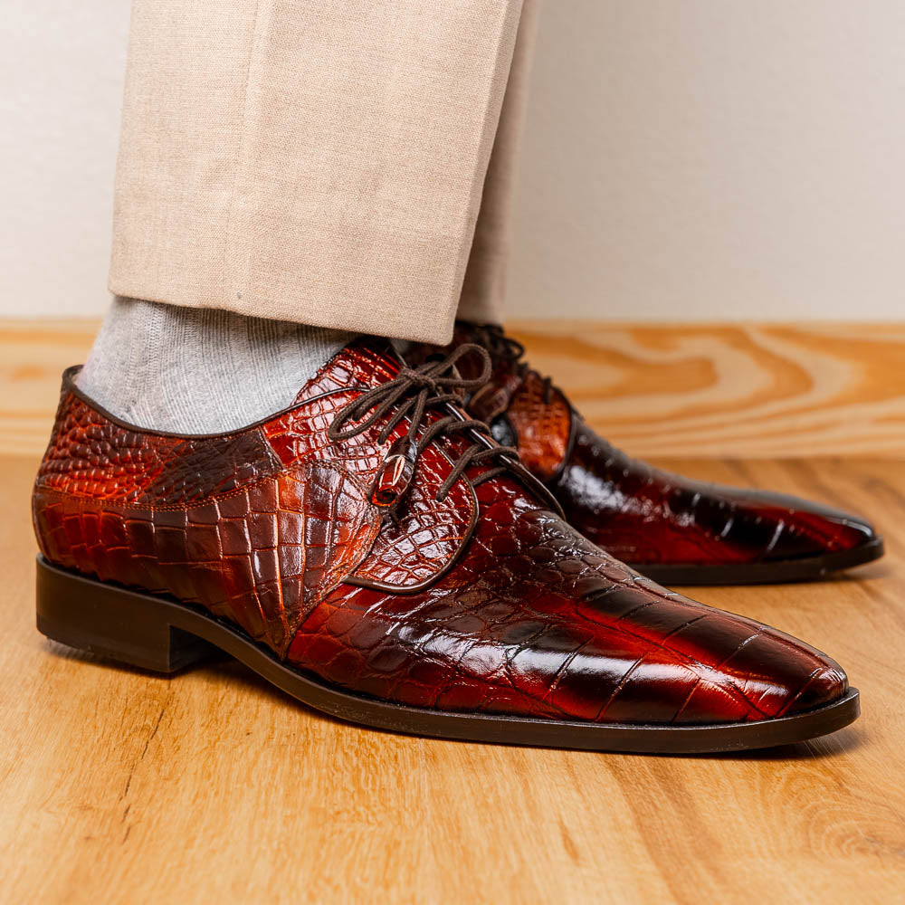 Marco Di Milano Fitipaldi Alligator Derby Rustic Cognac