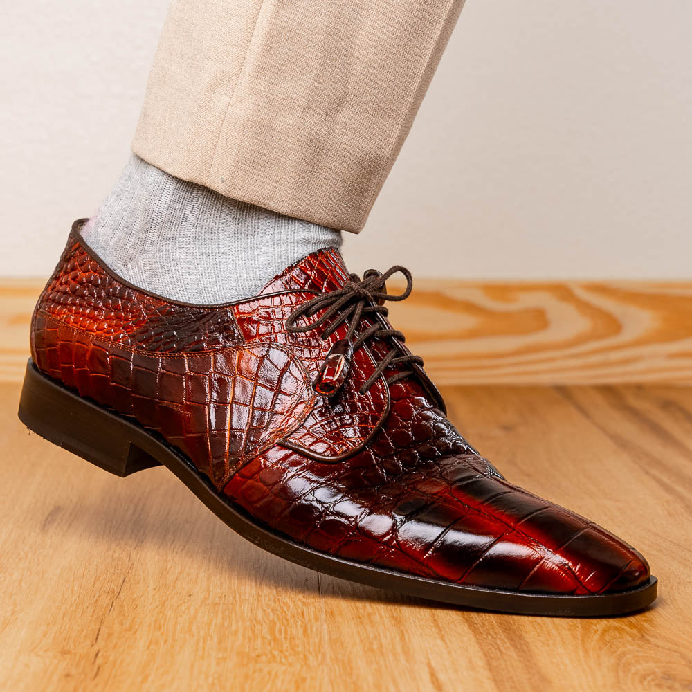 Marco Di Milano Fitipaldi Alligator Derby Rustic Cognac