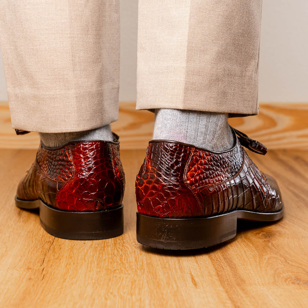 Marco Di Milano Fitipaldi Alligator Derby Rustic Cognac