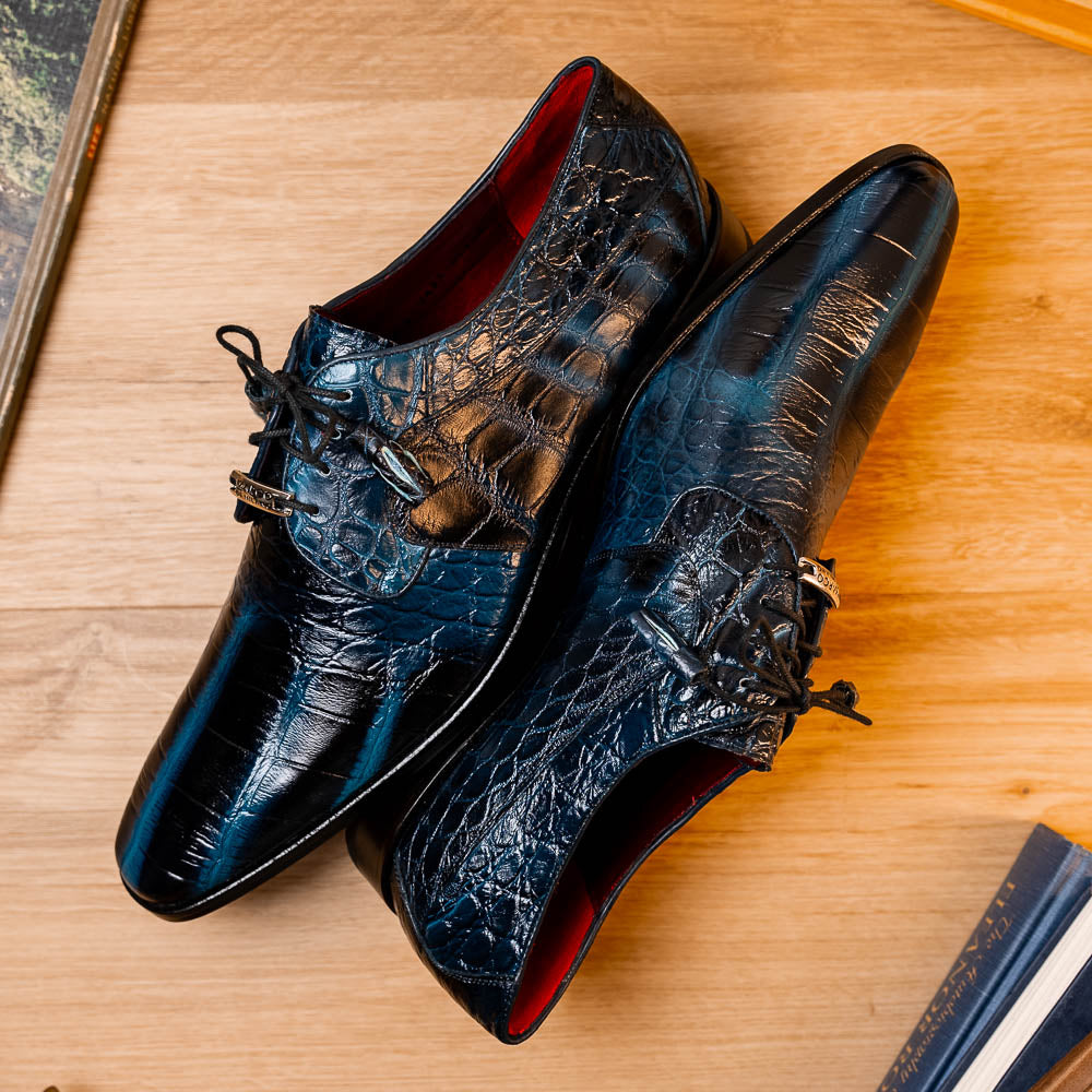 Marco Di Milano Fitipaldi Alligator Derby Rustic Navy