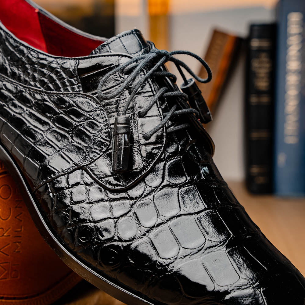Marco Di Milano Fitipaldi Alligator Derby Black