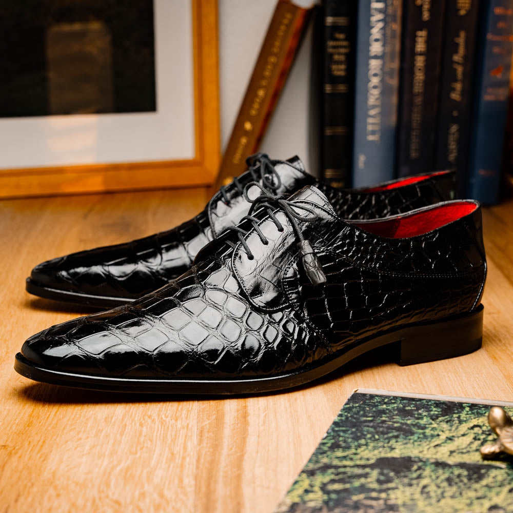 Marco Di Milano Fitipaldi Alligator Derby Black