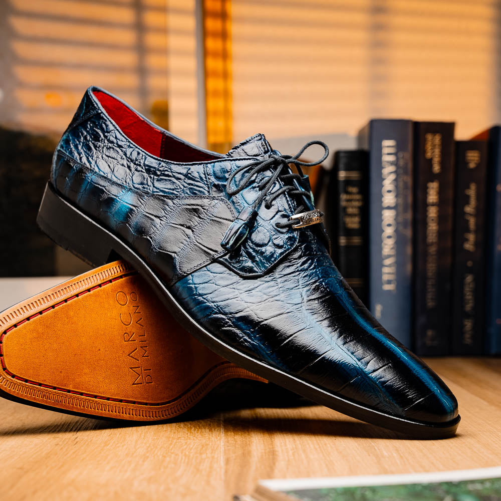 Marco Di Milano Fitipaldi Alligator Derby Rustic Navy