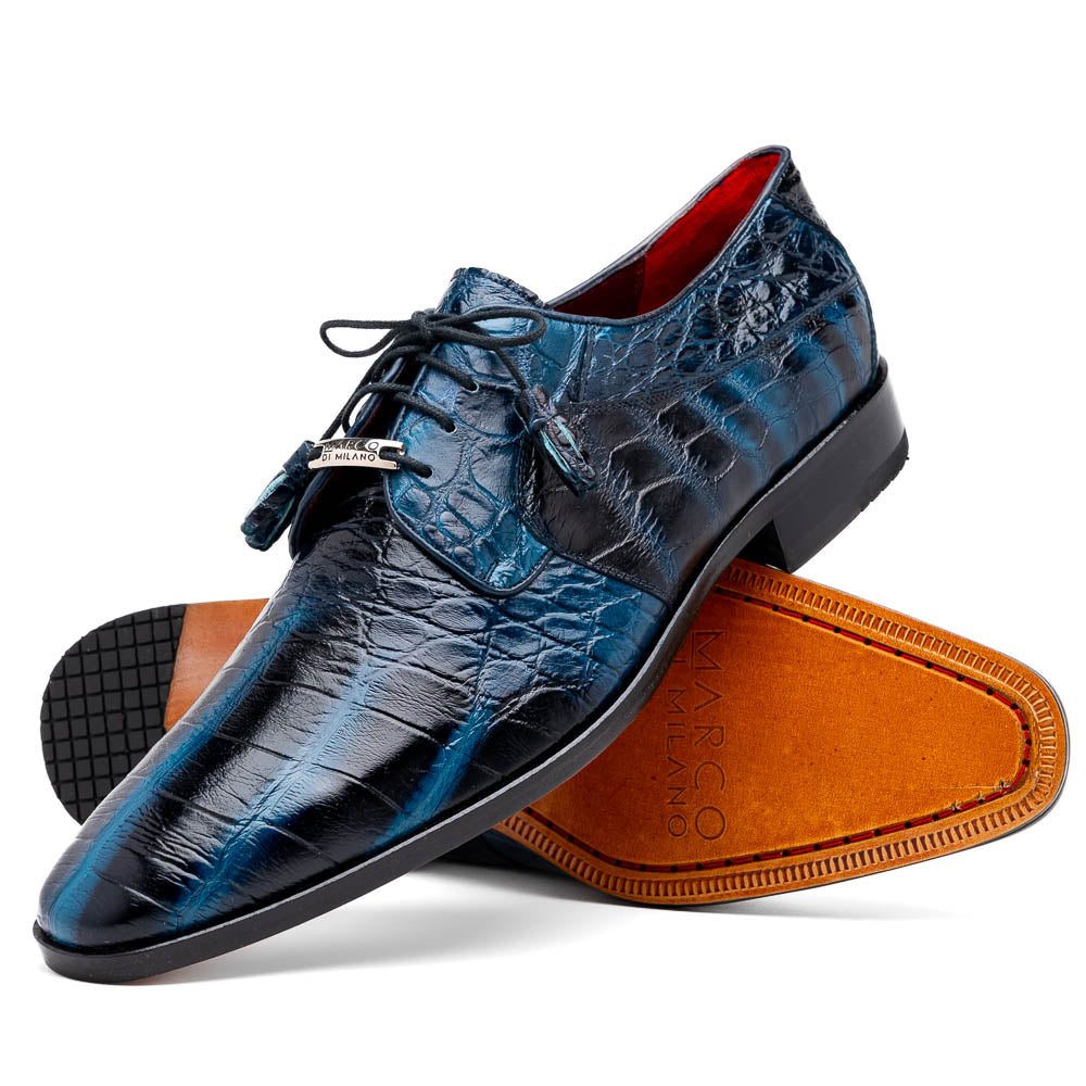 Marco Di Milano Fitipaldi Alligator Derby Rustic Navy