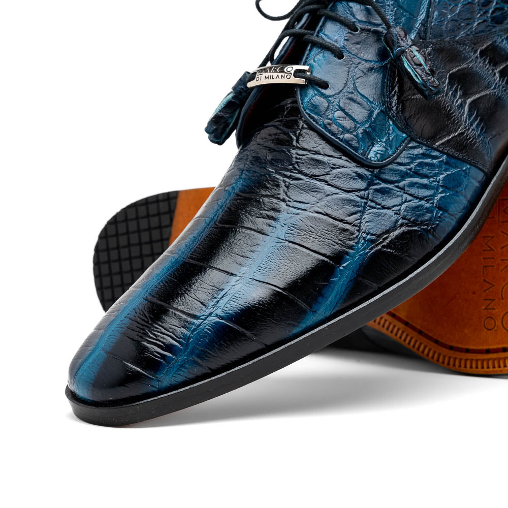 Marco Di Milano Fitipaldi Alligator Derby Rustic Navy