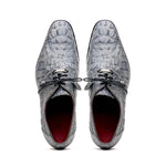 Marco Di Milano Tulum Caiman Crocodile Derby Grey