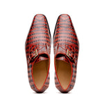 Marco Di Milano Rovigo Caiman Crocodile Monk Strap Cognac