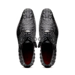 Marco Di Milano Apricena Caiman Crocodile Derby Black