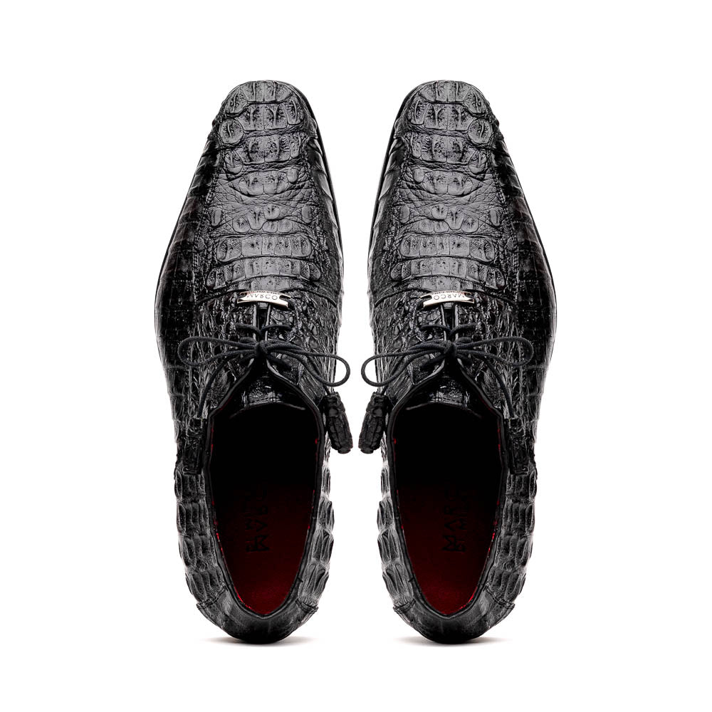 Marco Di Milano Apricena Caiman Crocodile Derby Black