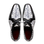 Marco Di Milano Caribe Caiman Crocodile Derby Newspaper / Black