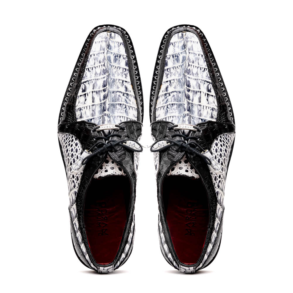 Marco Di Milano Caribe Caiman Crocodile Derby Newspaper / Black