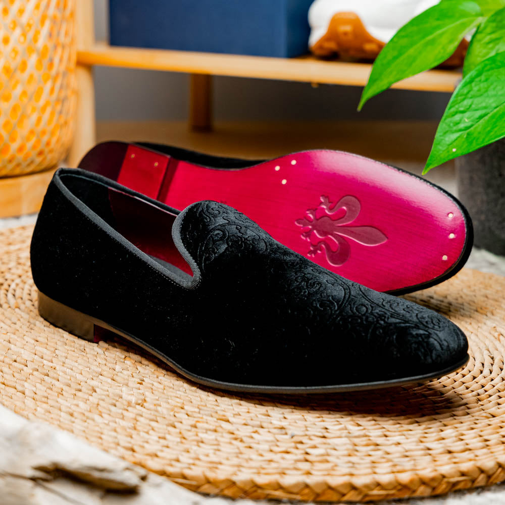 ヴィレロイ Zelli Formal II Velvet Loafer Black| MensDesignerShoe.com