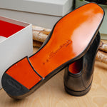 Santoni Penny Loafers Black
