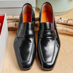 Santoni Fox 1 Penny Loafers Black