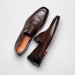 Santoni Fox 3 Penny Loafers Dark Brown