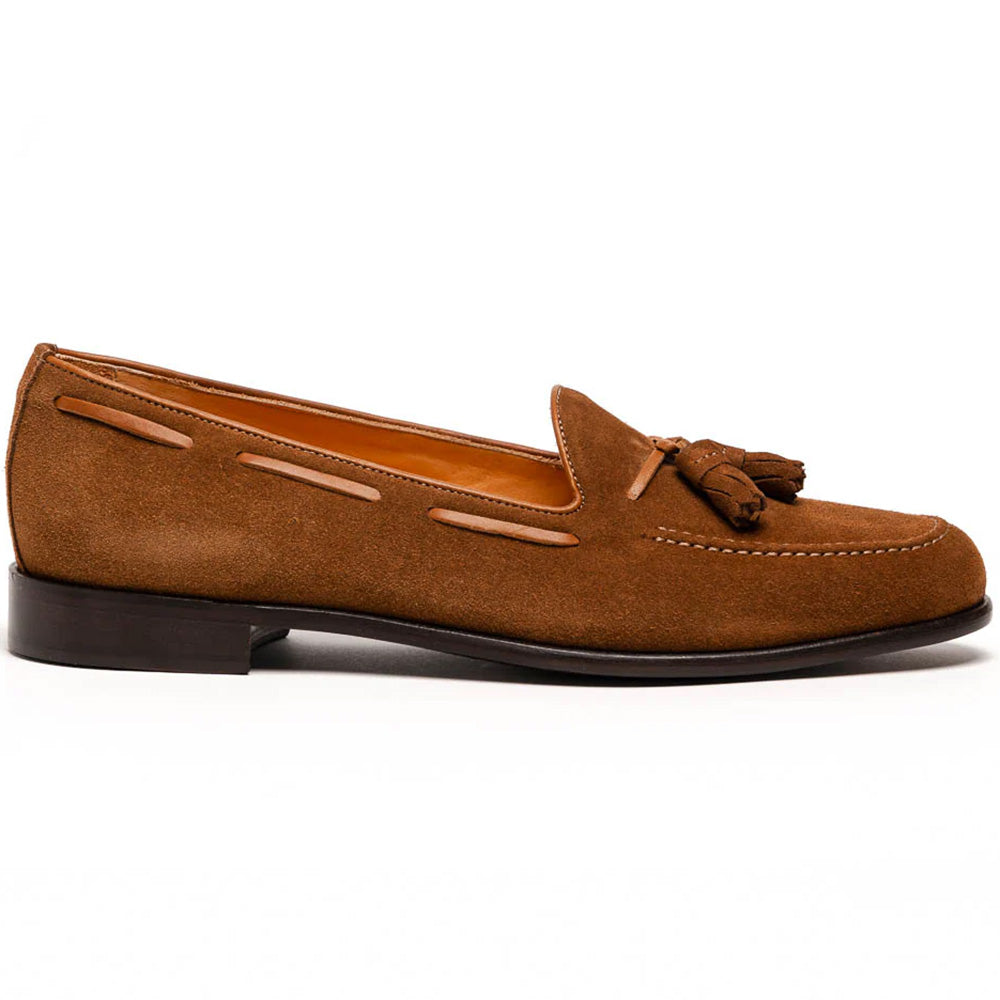 Zelli Franco Suede Tassel Loafers Tobacco (16-583-TAB)