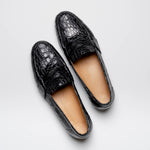 Alan Payne Franco II Genuine Crocodile Loafers Black