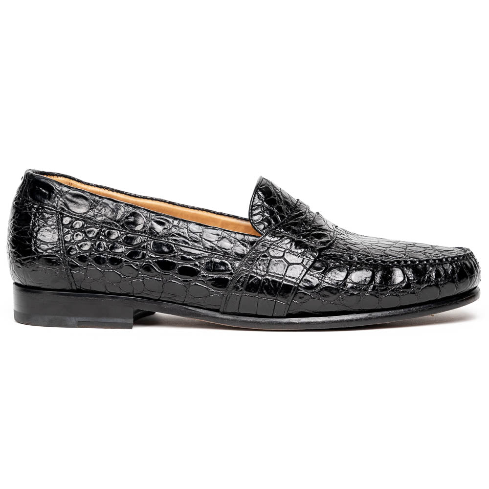 Alan Payne Franco Genuine Crocodile Loafers Black
