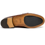 Alan Payne Franco Crocodile Penny Loafers Honey