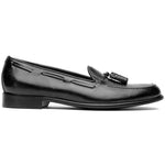 Zelli Franco Calfskin Hand Painted Tassel Loafers Black