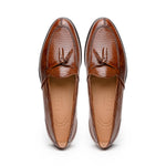 Zelli Franco Lizard Tassel Loafers Cognac (14-580-CGN)