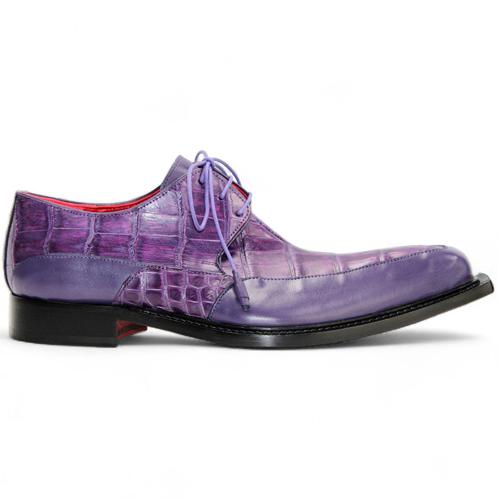 Fennix Frank Genuine Alligator/ Leather Shoes Purple