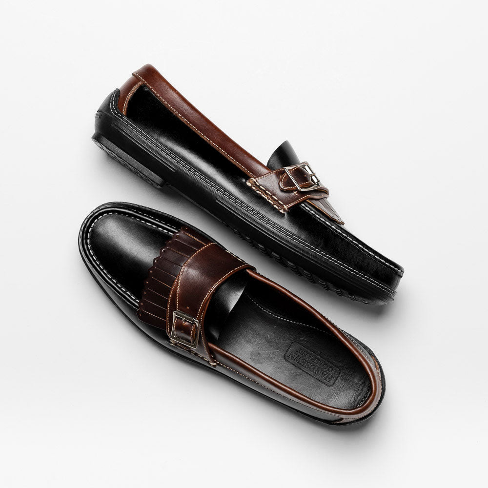 Handsewn Shoe Co. Fringe Monk Drivers Black / Brown