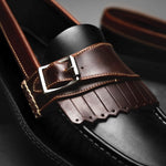Handsewn Shoe Co. Fringe Monk Drivers Black / Brown