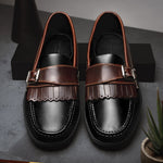 Handsewn Shoe Co. Fringe Monk Drivers Black / Brown