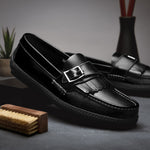 Handsewn Shoe Co. Fringe Monk Drivers Black