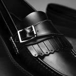 Handsewn Shoe Co. Fringe Monk Drivers Black