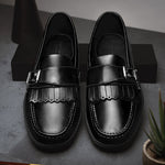 Handsewn Shoe Co. Fringe Monk Drivers Black