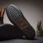 Handsewn Shoe Co. Fringe Monk Drivers Dark Brown