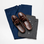 Handsewn Shoe Co. Fringe Monk Drivers Dark Brown