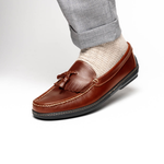Handsewn Shoe Co. Fringe Tassel Driving Loafers Brown