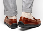 Handsewn Shoe Co. Fringe Tassel Driving Loafers Brown