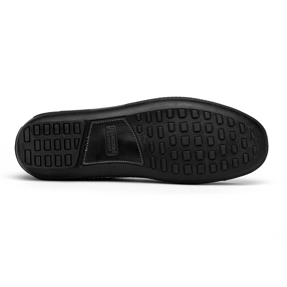 Handsewn Shoe Co. Fringe Tassel Driving Loafers Black