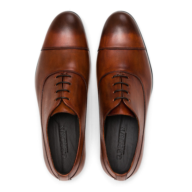 G. Brown Bailey Cap Toe Oxfords Brown