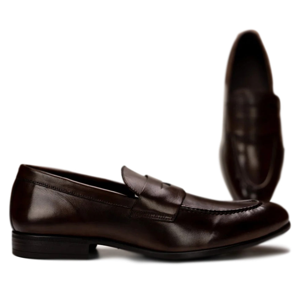 G. Brown Cannon-212 Penny Loafers Dark Brown