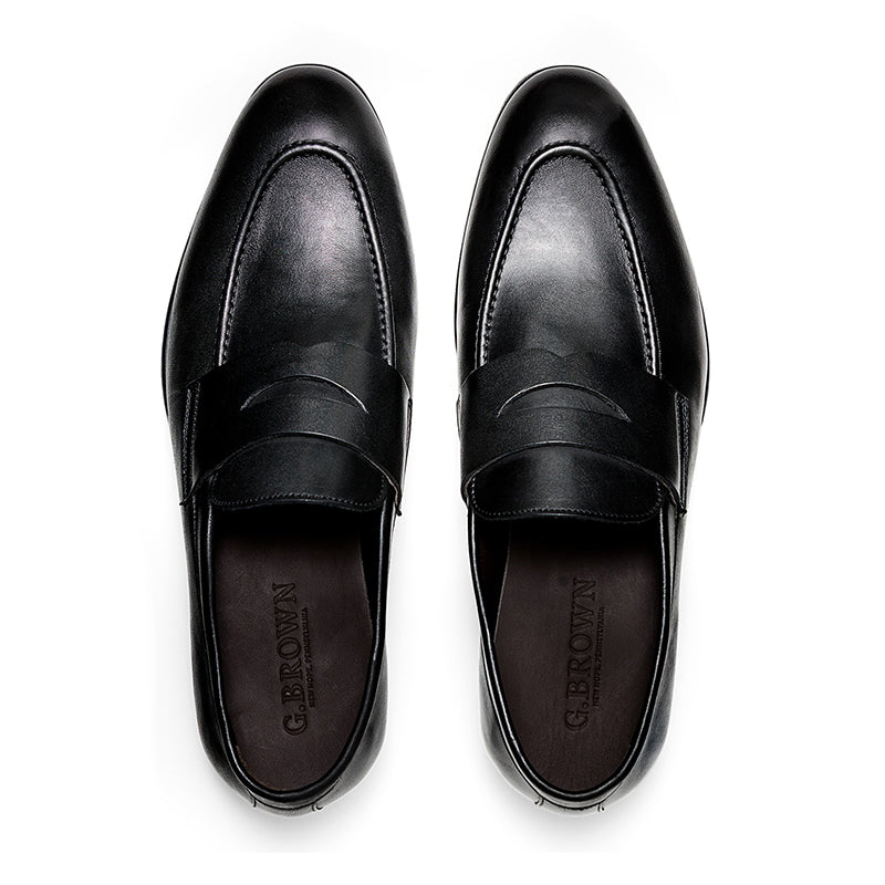 G. Brown Cannon Penny Loafer Black