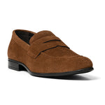 G. Brown Cannon Suede Penny Loafer Cognac
