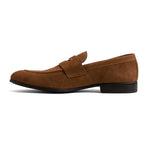 G. Brown Cannon Suede Penny Loafer Cognac