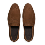G. Brown Cannon Suede Penny Loafer Cognac