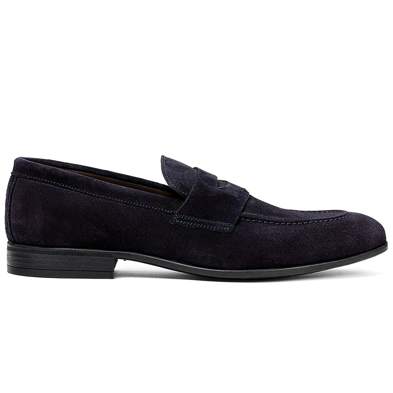 G. Brown Cannon Suede Penny Loafer Navy